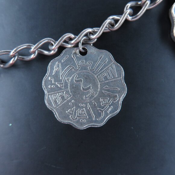 1937 Iraq 10 Fils Coin Charm Bracelet - Picture 8 of 12